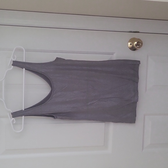 NWOT Banana Republic Reversible Silver Metallic Tank, Size S - Picture 2 of 7